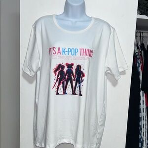 K-Pop Graphic Women T-Shirt - White